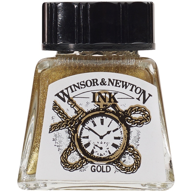 

Winsor&Newton золотой, стеклянный флакон, 14 мл, Золотистый