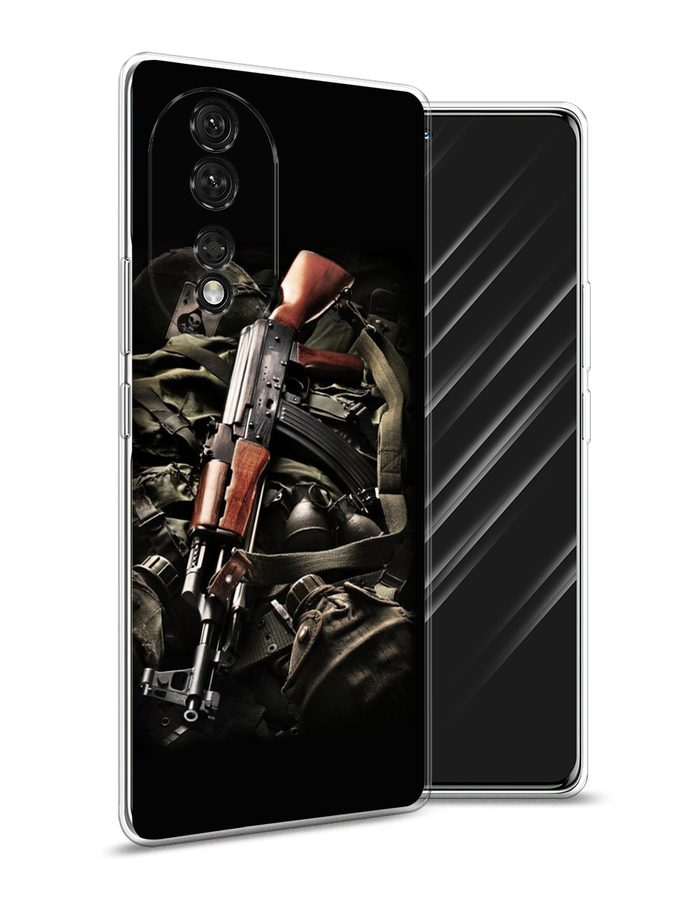 

Чехол Awog на Honor 80 "Автомат", Черный;коричневый;серый, 6120350-5