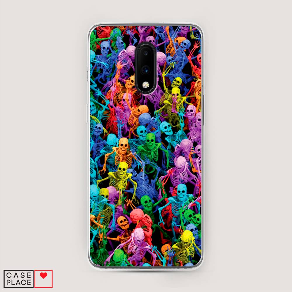 

Чехол на OnePlus 7 "Вечеринка скелетов", Фиолетовый;желтый;оранжевый, 150750-6