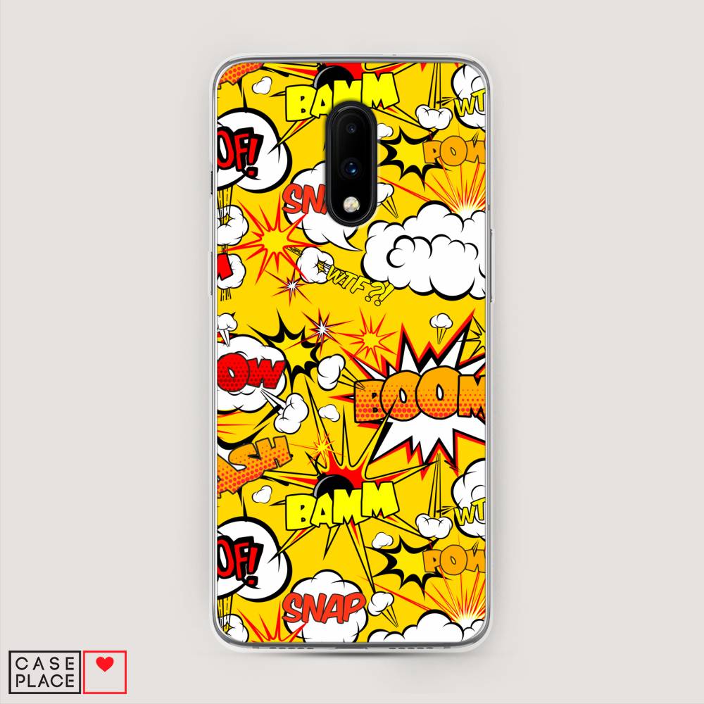 

Чехол на OnePlus 7 "Поп Арт эффекты", Желтый;белый;оранжевый, 150750-6