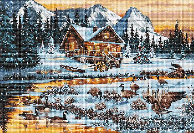 

Набор для вышивания Luca-S Geese on the Stream B590