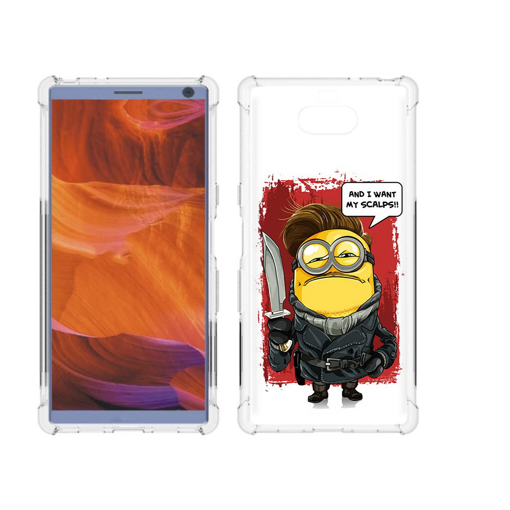 

Чехол MyPads Tocco для Sony Xperia 10 Plus миньон убийца, Прозрачный, Tocco