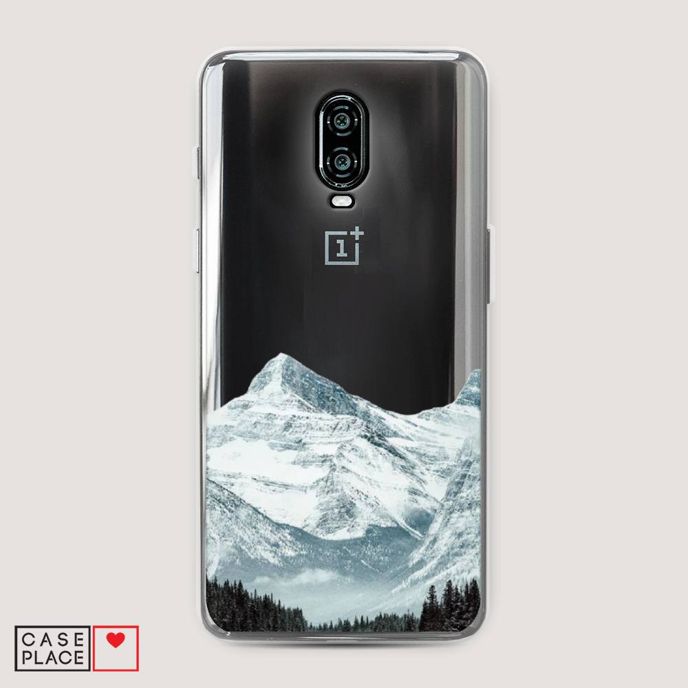 

Чехол на Oneplus 6T "Горы арт 1", Белый;зеленый, 150650-2