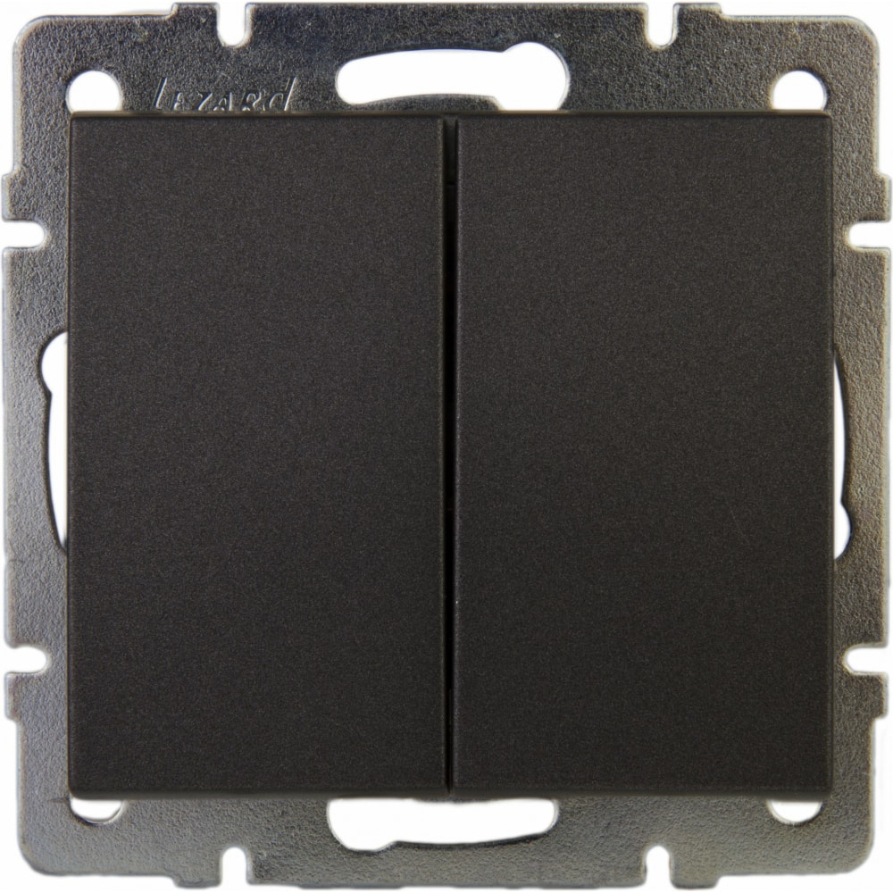 Двойной выключатель LEZARD RAIN цв. черный графит матовый 703-4188-101 нож шефа gourmet 4188 170 мм