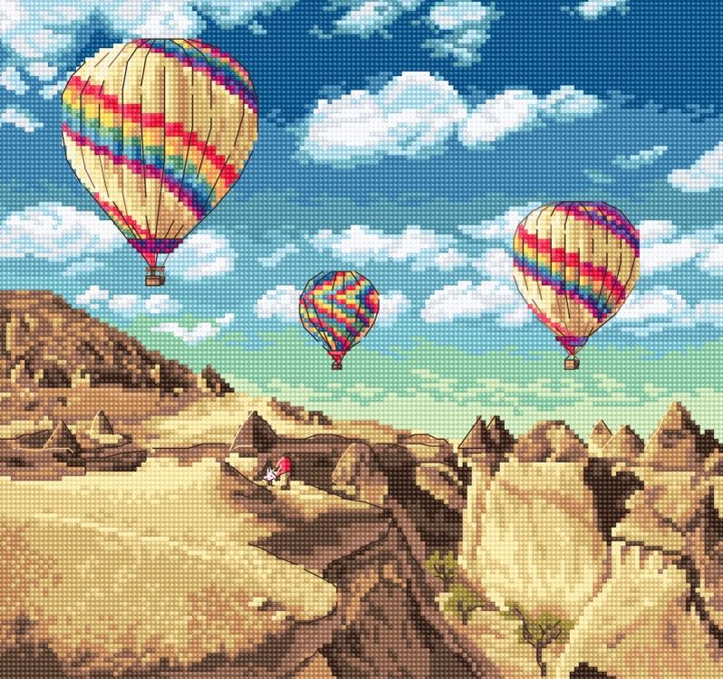 

Набор для вышивания Letistitch Balloons over Grand Canyon 961