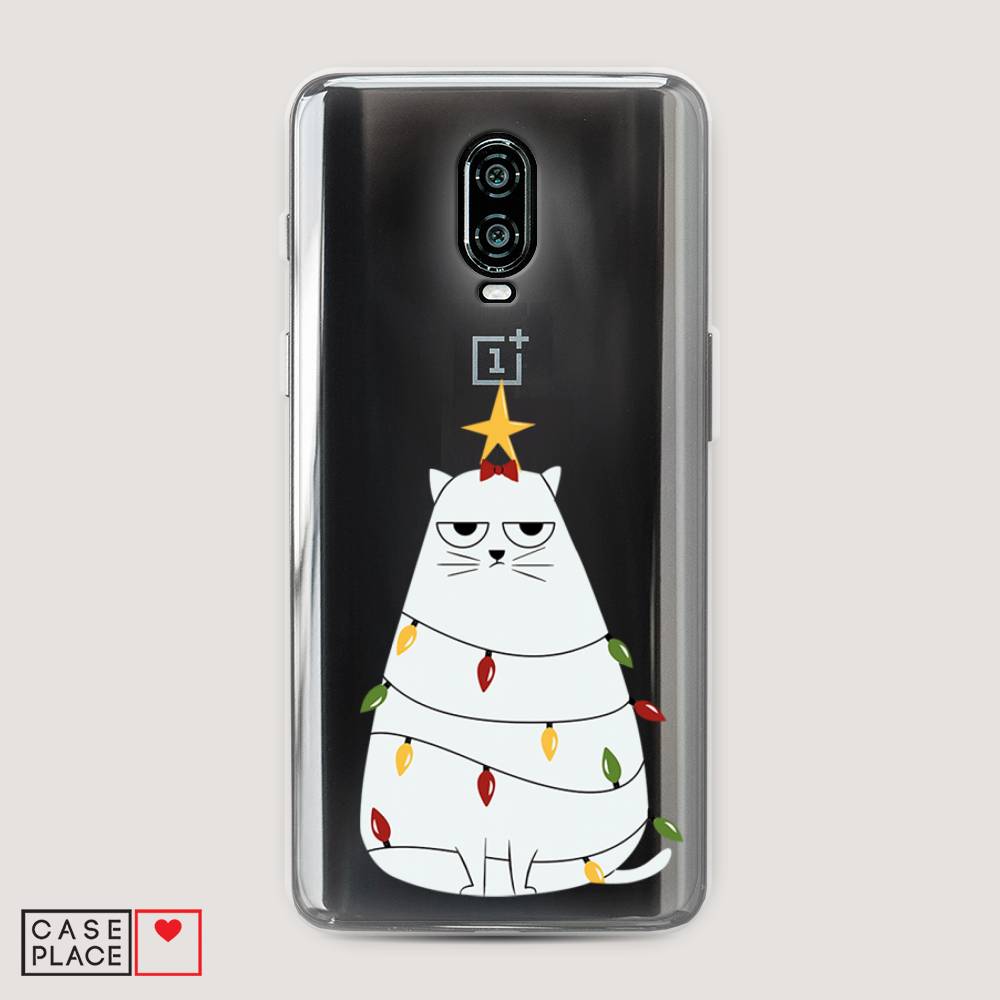 фото Чехол на oneplus 6t "котик в гирлянде" case place