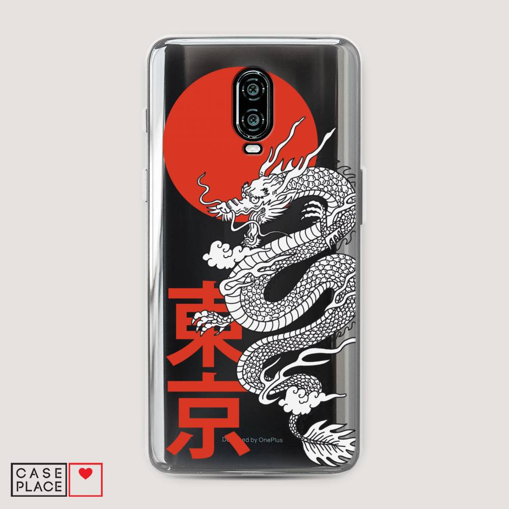 

Чехол на Oneplus 6T "Китайский дракон", Черный;красный;белый, 150650-1
