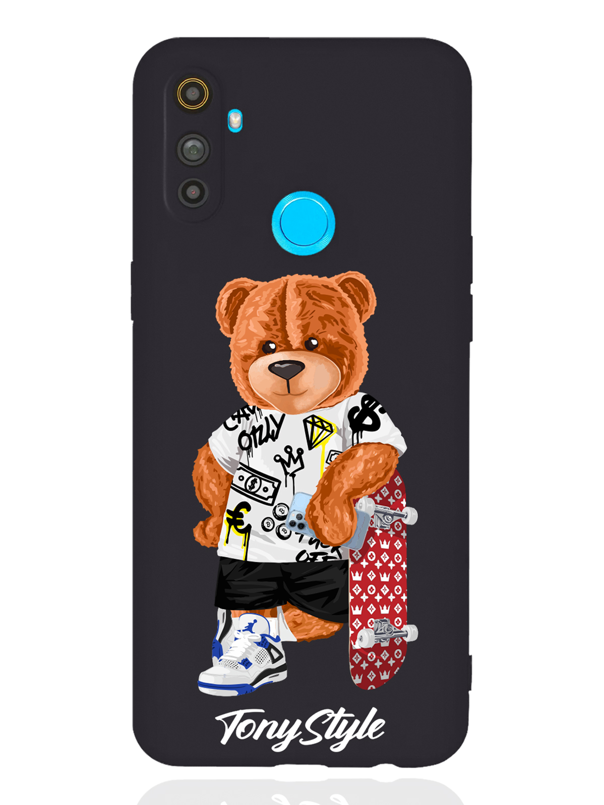 

Чехол Tony Style Realme C3 Tony Style со скейтом, Коричневый;черный;красный, Realme C3 Tony Style со скейтом