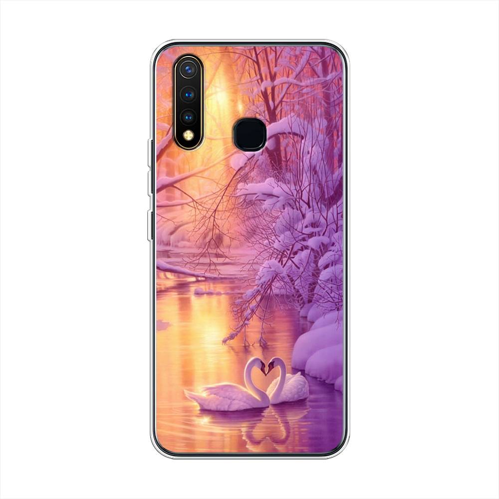 

Чехол для Vivo Y19 "Зима 1", Фиолетовый;желтый, 261950-2