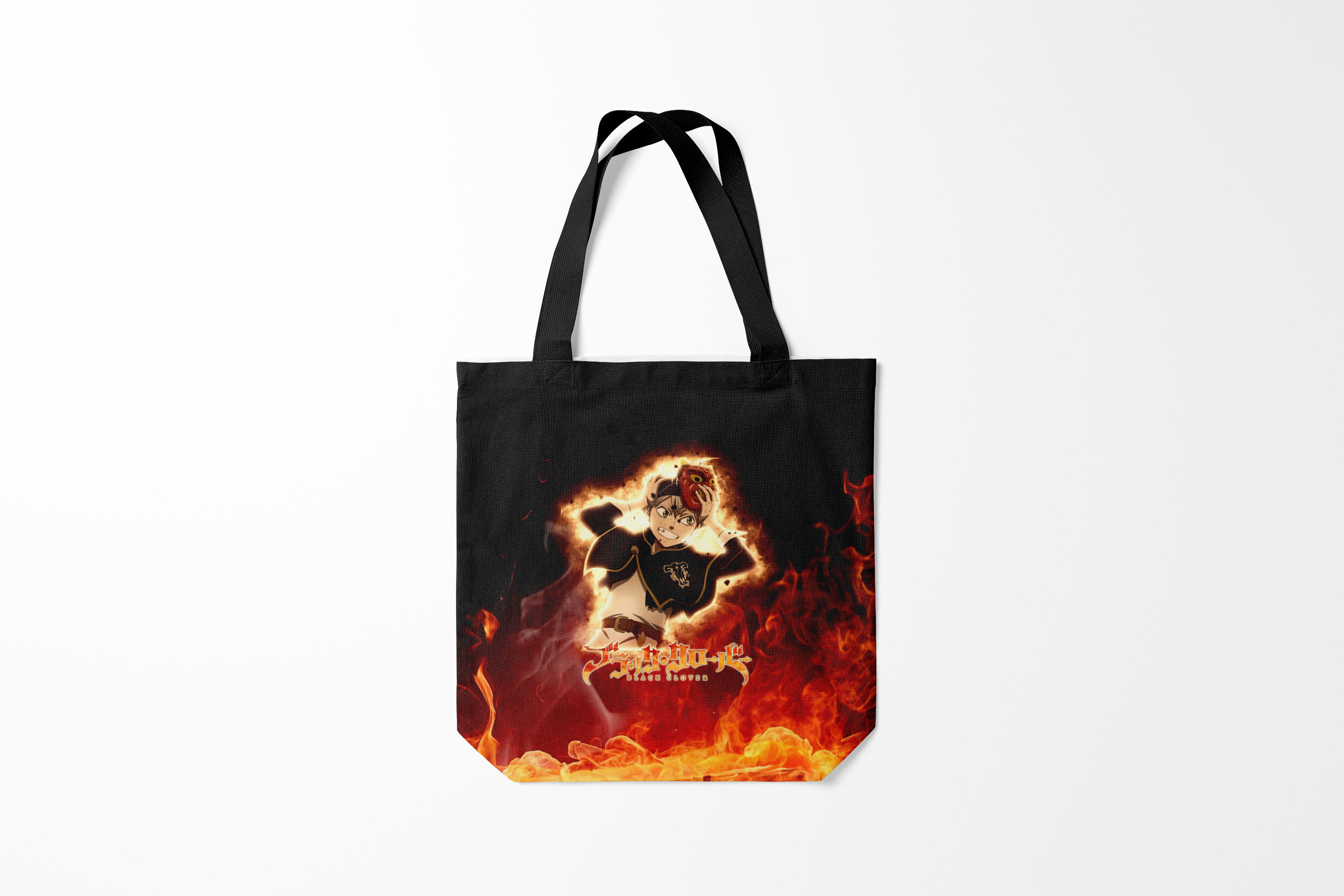 

Сумка шoппер унисекс Burnettie Черный клевер Аста в маске огонь и пламя, разноцветный, Черный клевер Аста в маске огонь и пламя