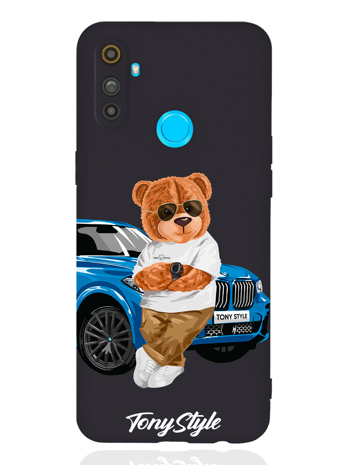 

Чехол Tony Style Realme C3 Tony Style с машиной, Голубой;коричневый;белый, Realme C3 Tony Style с машиной