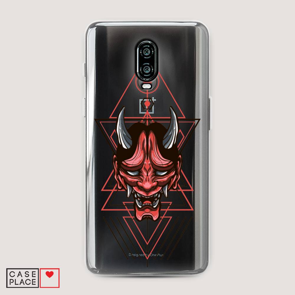 

Чехол на Oneplus 6T "Hanya Oni mask", Серый;красный;черный, 150650-4