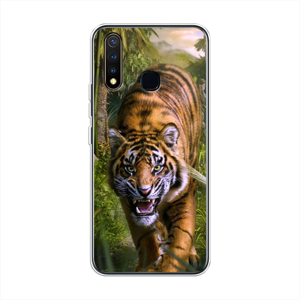

Чехол для Vivo Y19 "Тигр в джунглях 2", Оранжевый;зеленый, 261950-1