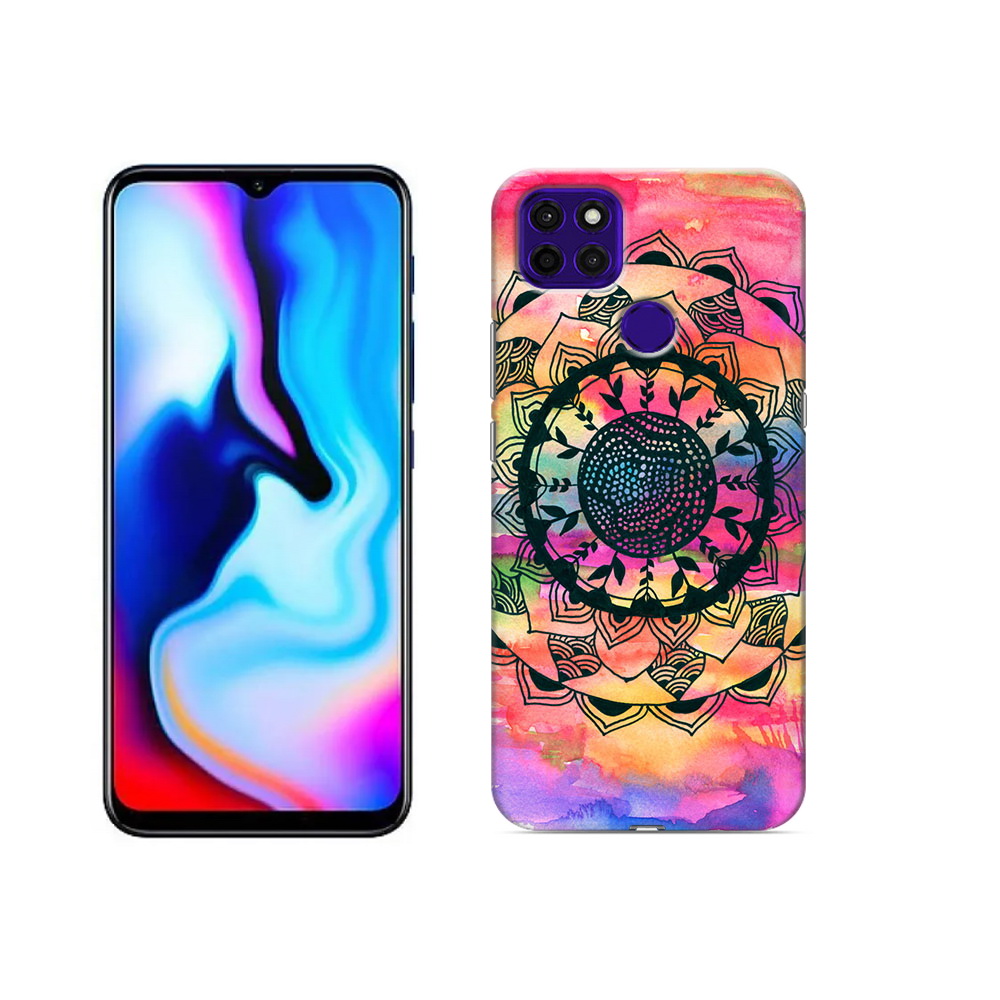

Чехол MyPads Tocco для Lenovo K12 Pro яркая абстракция круглый цветок, Прозрачный, Tocco