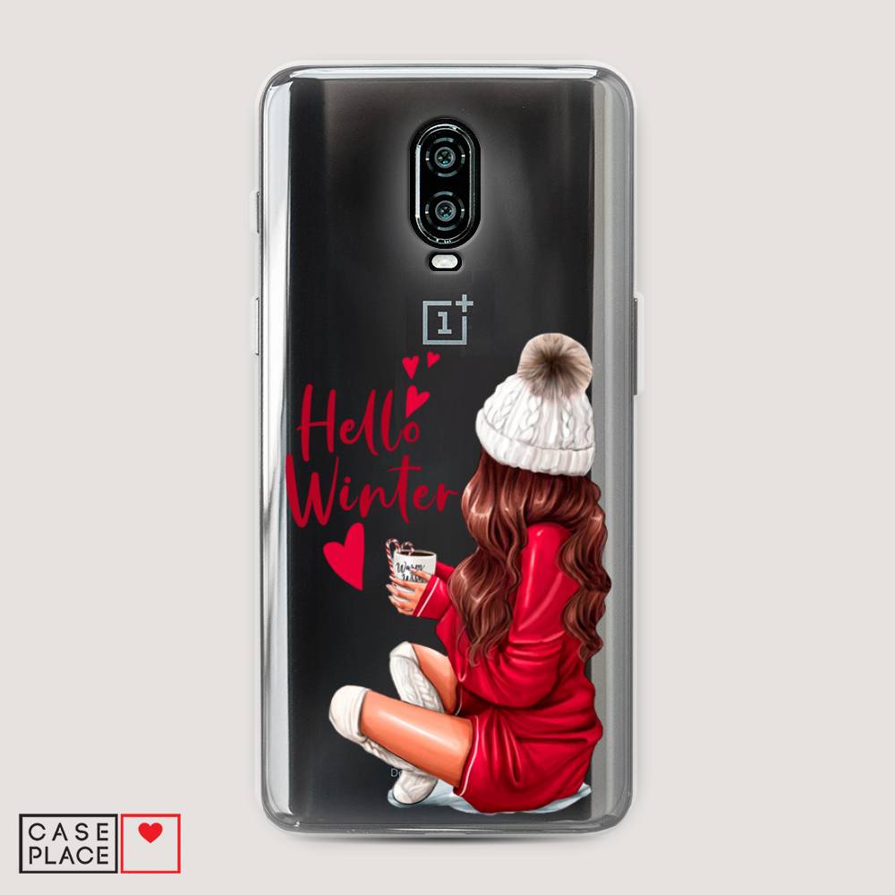 

Чехол на Oneplus 6T "Hello winter", Красный;белый;коричневый, 150650-5