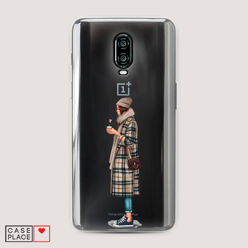 

Чехол на Oneplus 6T "Утренний кофе", Коричневый;бежевый, 150650-6