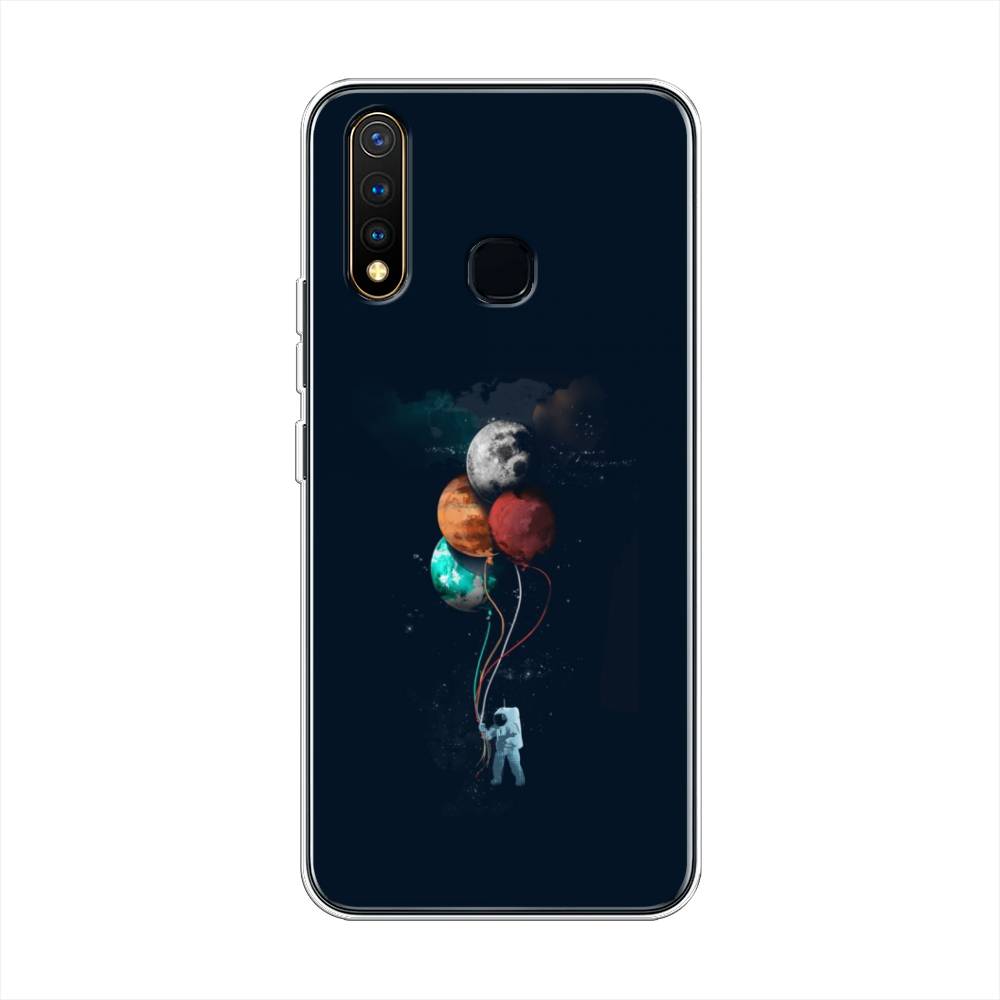 

Чехол для Vivo Y19 "Космонавт с шариками", Разноцветный, 261950-4