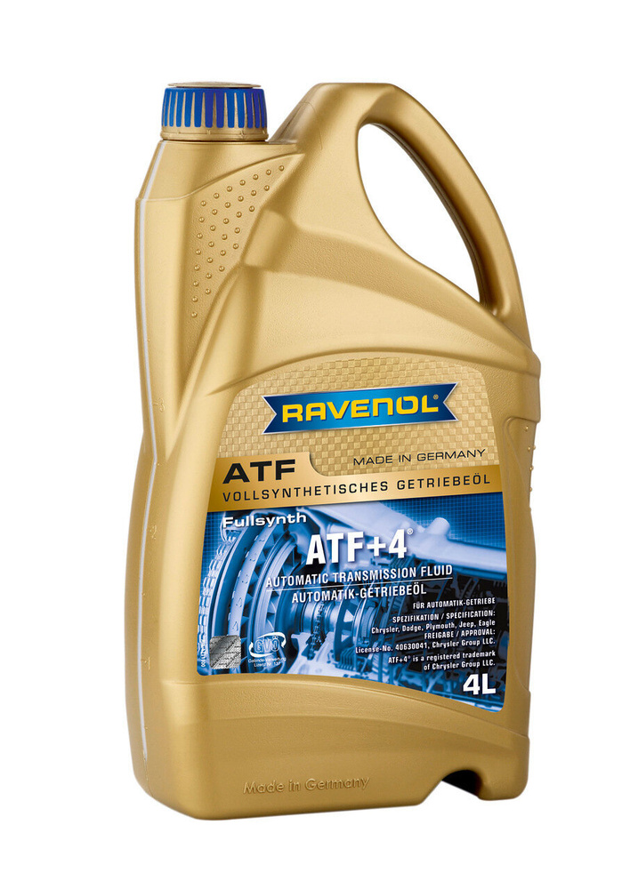 фото Масло трансмиссионное синтетическое atf+4 fluid, 4л ravenol арт. 4014835732193