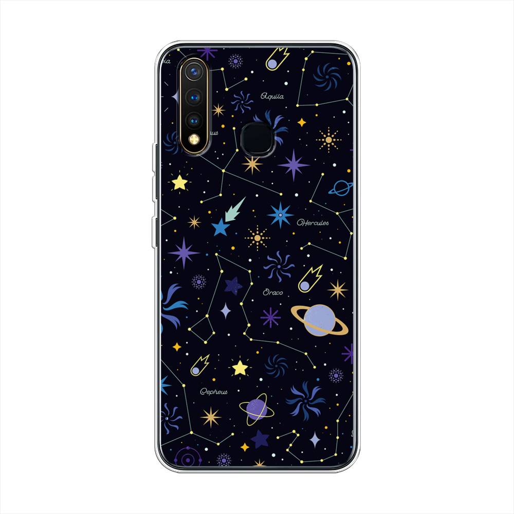 

Чехол для Vivo Y19 "Цветной космос", Желтый, 261950-2