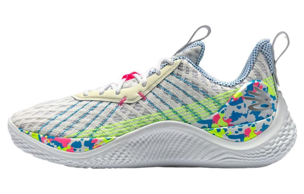 

Кроссовки унисекс Under Armour Curry Flow 10 Splash Party белые 42.5 EU, Белый, Curry Flow 10 Splash Party