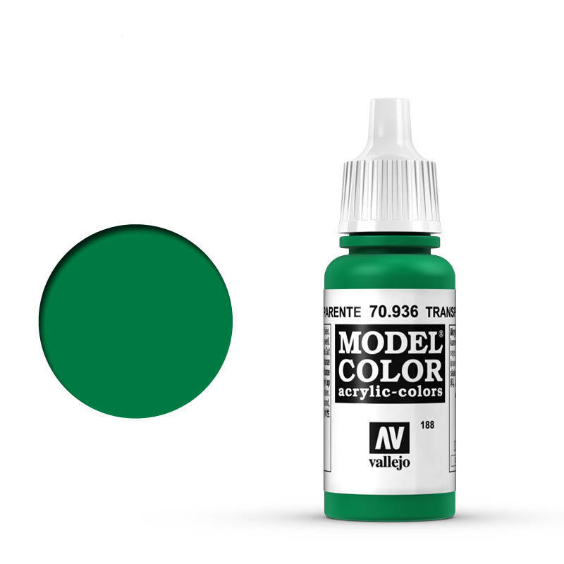 

Краска для моделизма Vallejo Transparent Green 17 мл, Зеленый