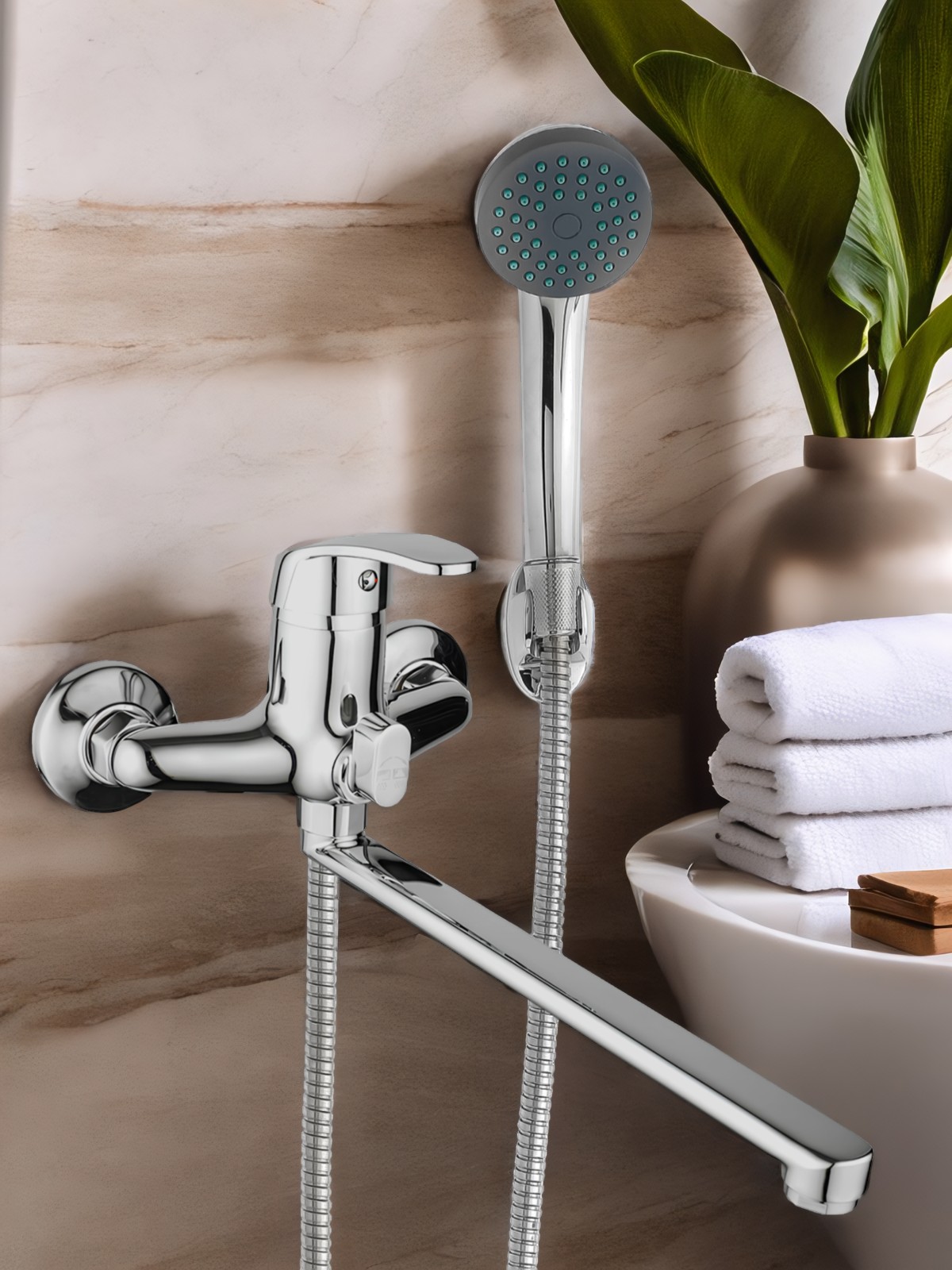 

Смеситель для ванны с душем Империя воды R1655-chrome, Серый, R1655-chrome