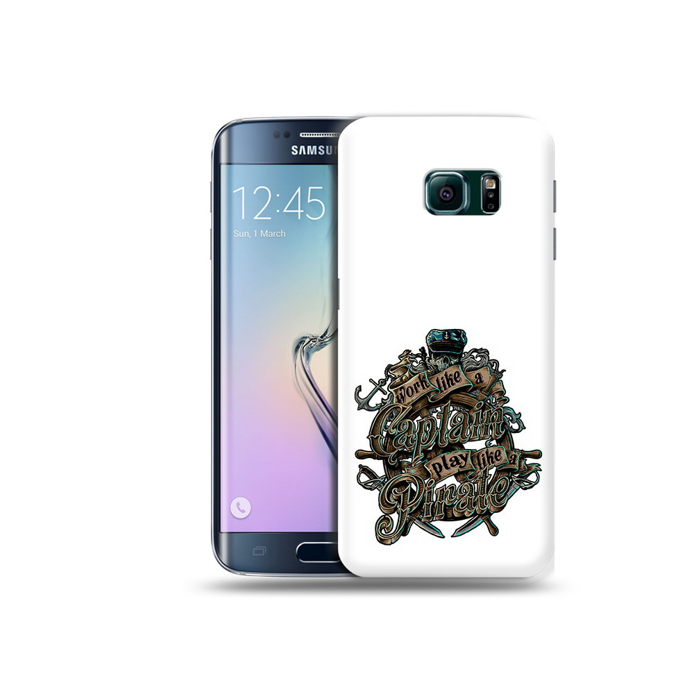 

Чехол MyPads Tocco для Samsung Galaxy S6 Edge капитан пиратов, Прозрачный, Tocco