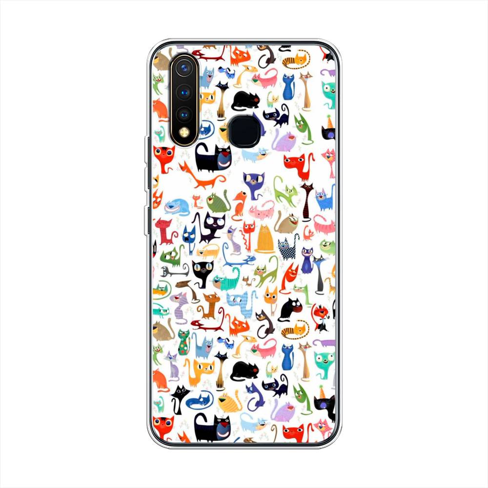 

Чехол для Vivo Y19 "Цветные коты", Разноцветный, 261950-1