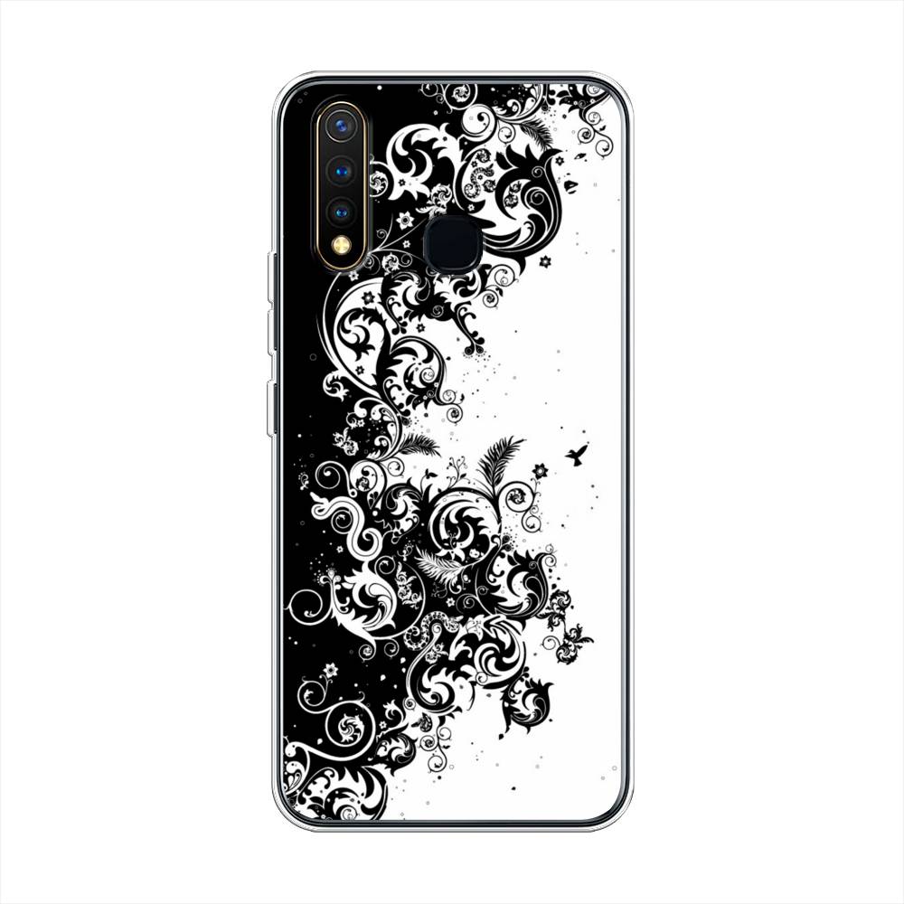

Чехол для Vivo Y19 "Черно белый узор", Белый;черный;серый, 261950-3