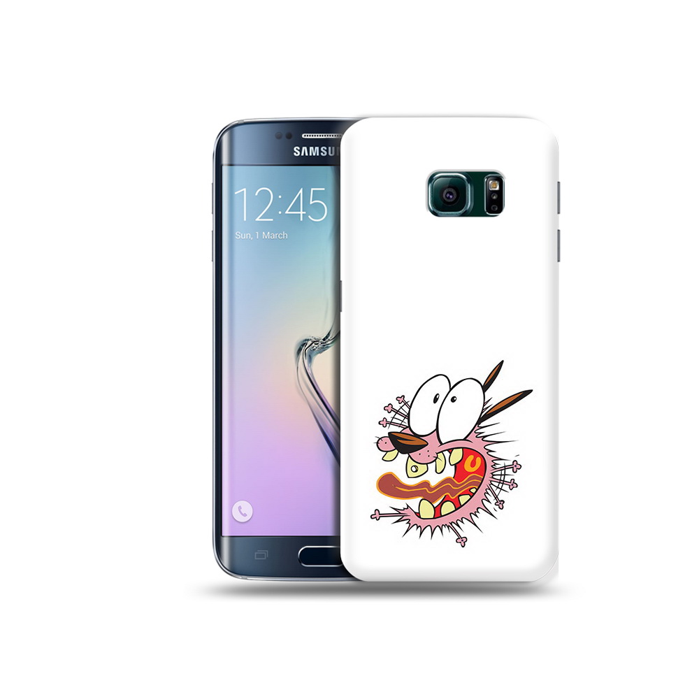 

Чехол MyPads Tocco для Samsung Galaxy S6 Edge испуганный бобик, Прозрачный, Tocco