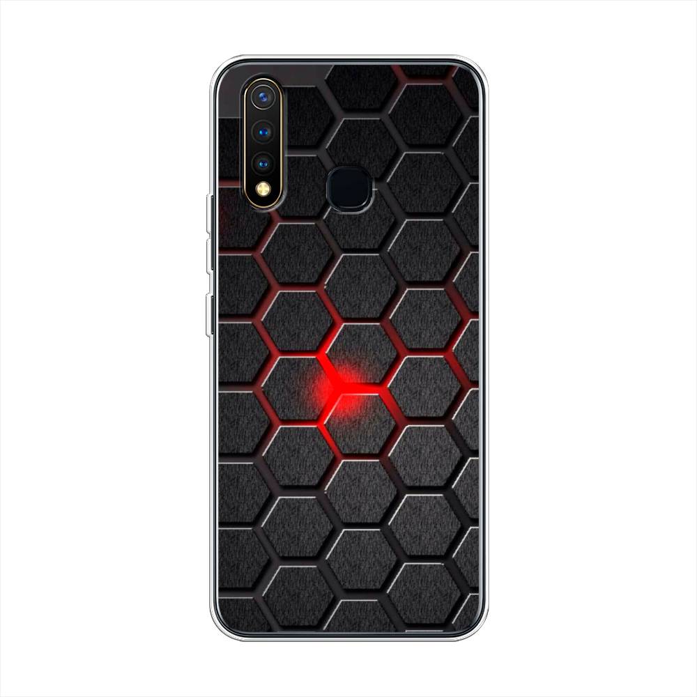 

Чехол для Vivo Y19 "Соты красные", Красный;черный;серый, 261950-3