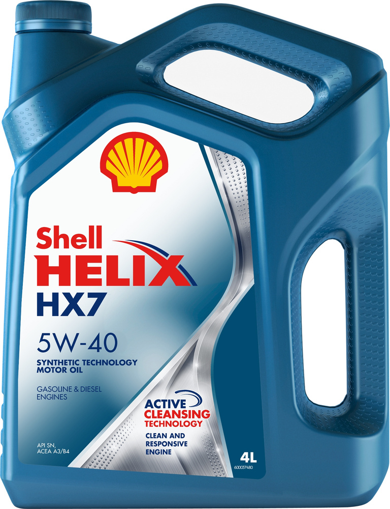 Моторное масло Shell полусинтетическое 5W40 Helix Hx7 Eu 4л