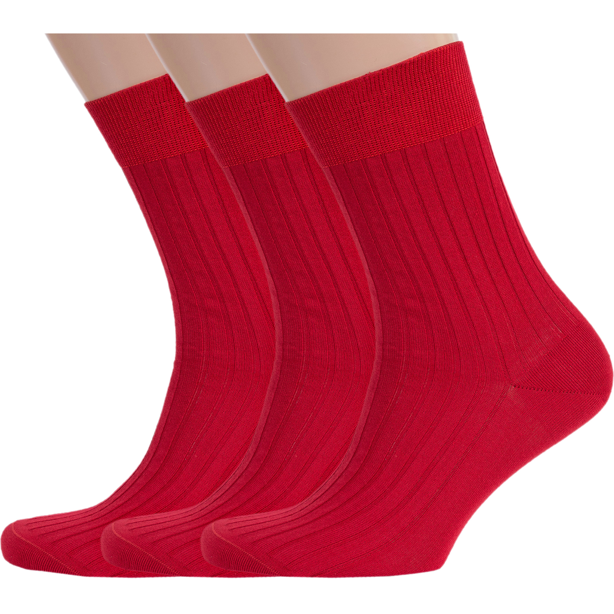 

Комплект носков мужских Rusocks красных, Красный, 3-М3-11001