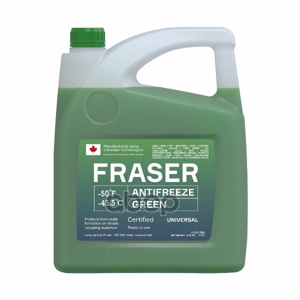 Антифриз FRASER FAUG4 зеленый, -45, 3,78 L