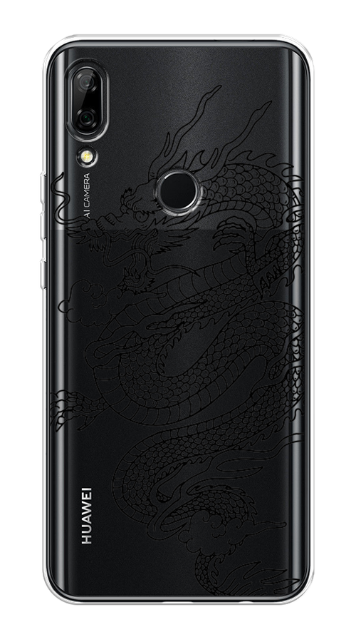

Чехол на Honor 9X/Huawei P Smart Z "Большой китайский дракон", Черный;серый, 69450-1