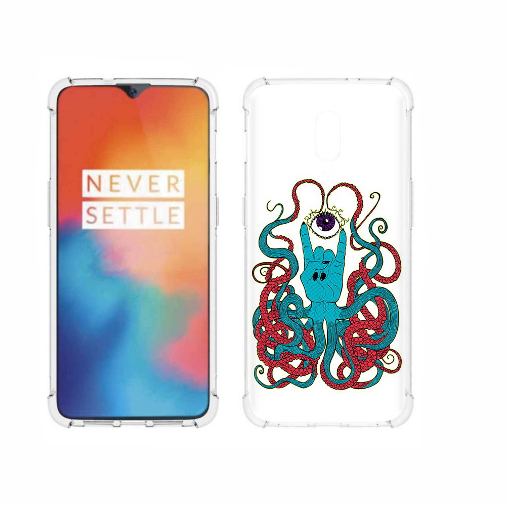 

Чехол MyPads Tocco для OnePlus 6T осьминог-рука абстракция, Прозрачный, Tocco