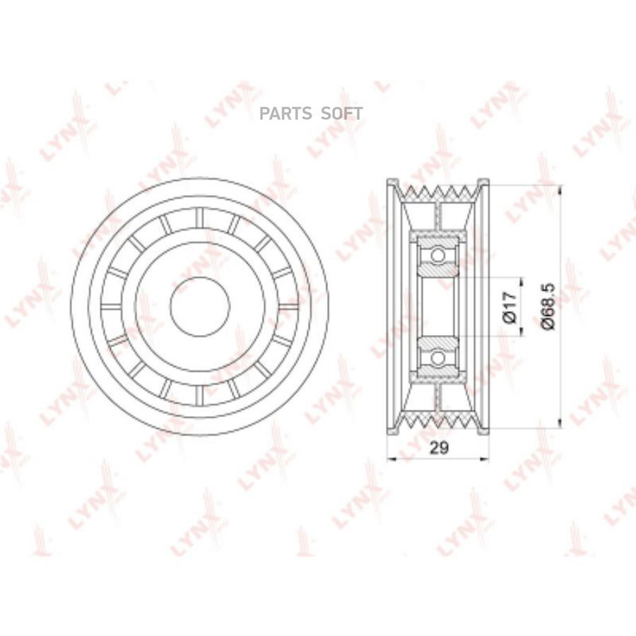 

Ролик Натяжного Механизма Приводного Ремня LYNXauto арт. PB-5227