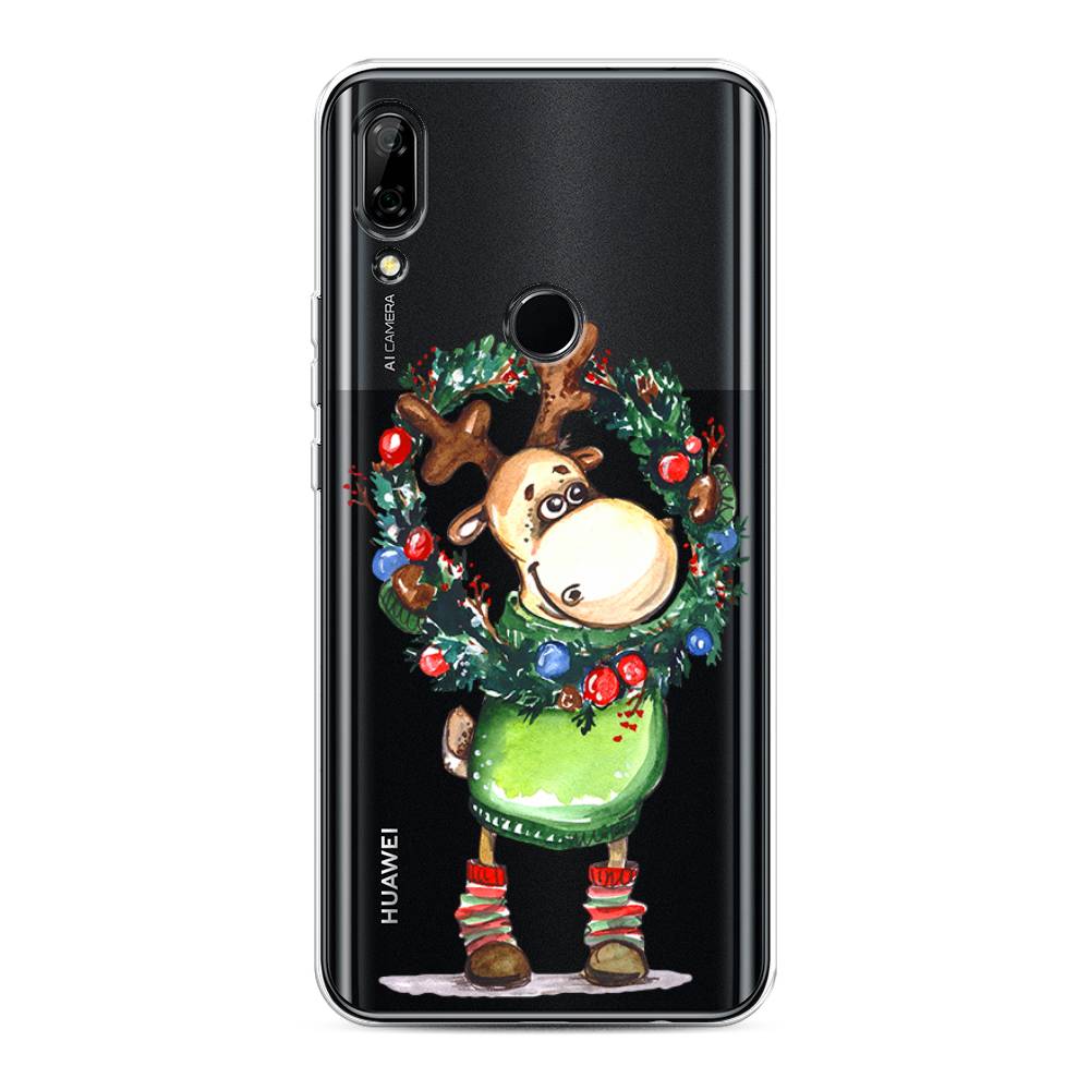 

Чехол для Honor 9X/Huawei P Smart Z "Олень с новогодним венком", 69450-4