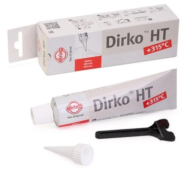 Герметик Dirko HT бежевый силиконовый 70мл (от -60С до +315С)