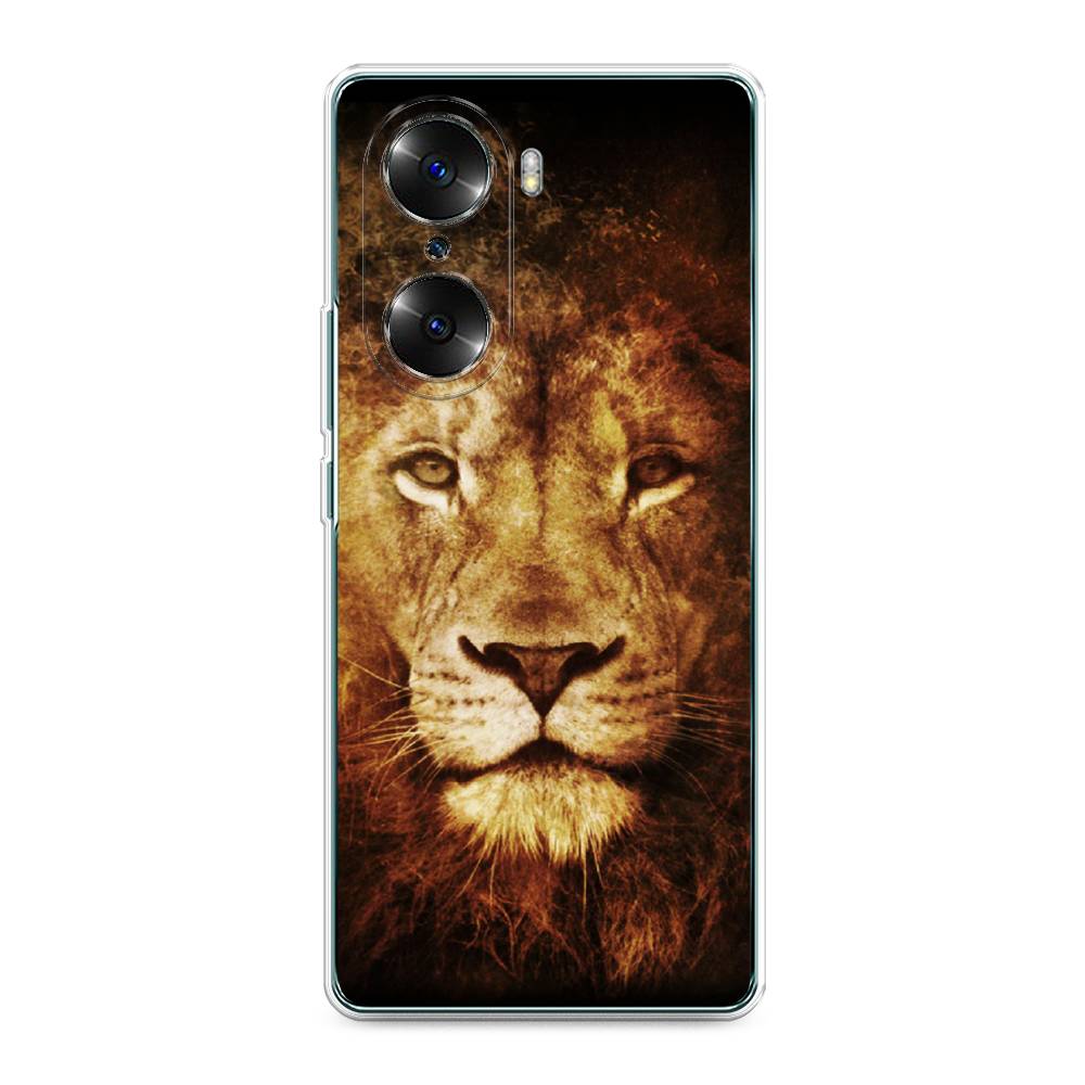 

Чехол на Honor 60 "Лев", Черный;коричневый;желтый, 6106650-6