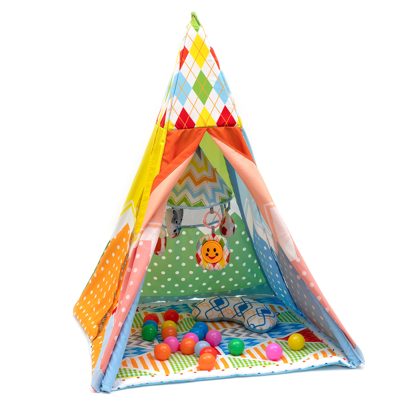 фото Коврик с игрушками в форме тента funkids tent-with-me mat, cc8726