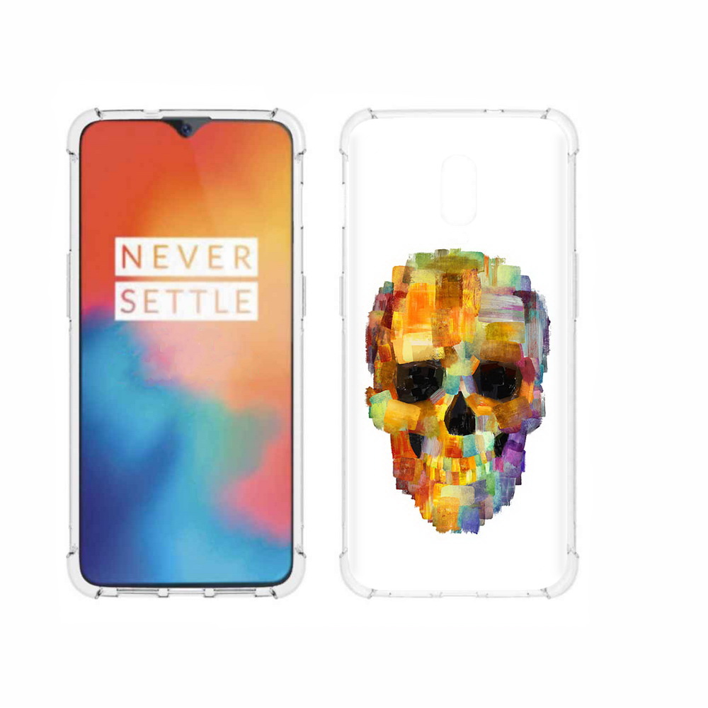 

Чехол MyPads Tocco для OnePlus 6T нарисованный череп, Прозрачный, Tocco