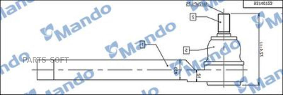 

Нак.Рул.Тяги Прав.Chevrolet (Aveo T200, T250, T255) Mando арт. DSA020622