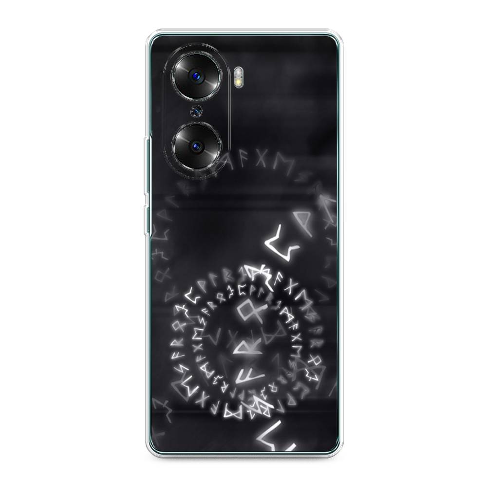 

Чехол на Honor 60 "Руны", Серый;черный, 6106650-3