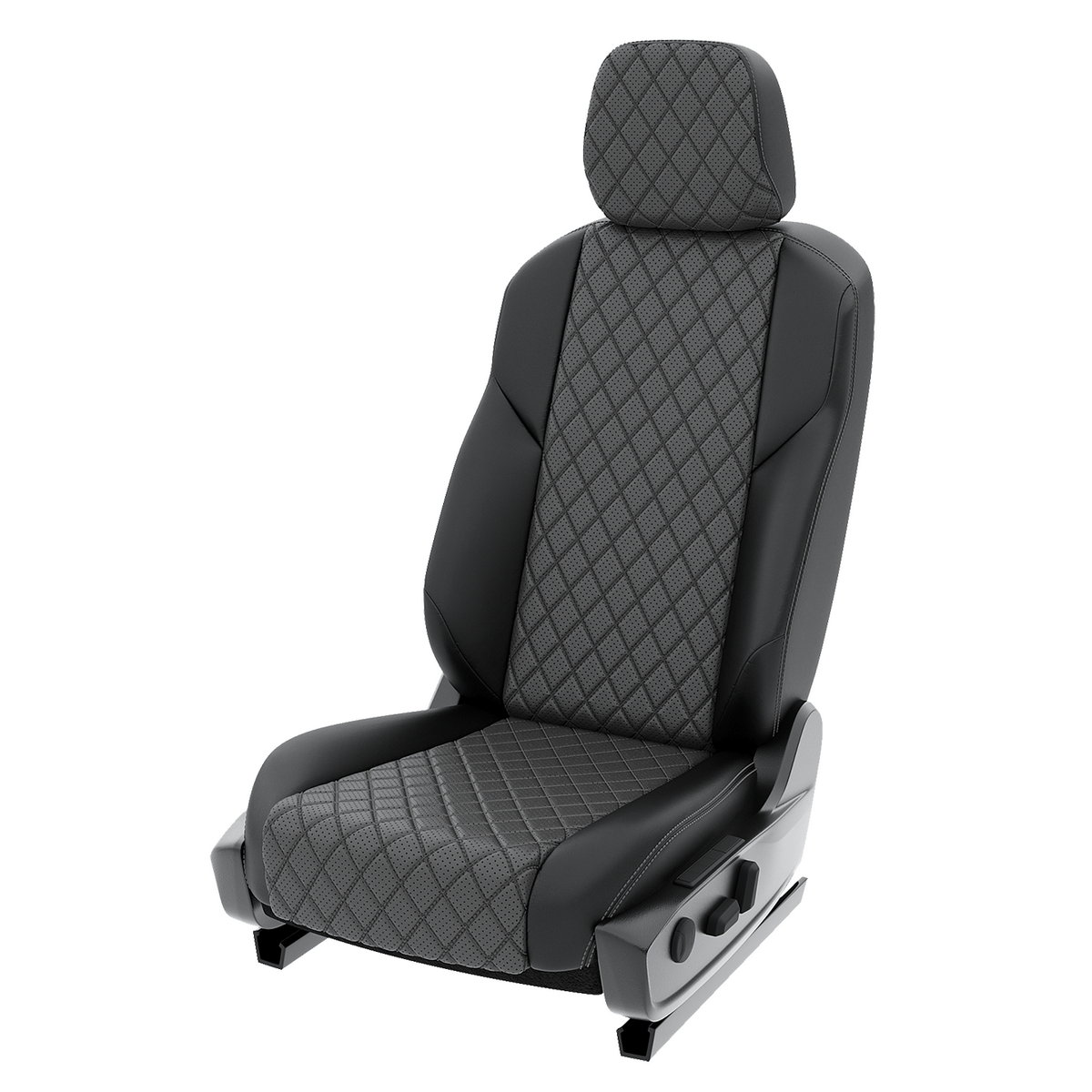 

Чехлы на сиденья Click Auto для Peugeot Traveller CA1379CF2S509 Экокожа ромб, Серый;черный, CA1379