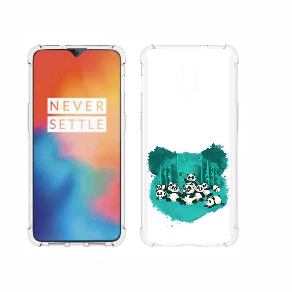 

Чехол MyPads Tocco для OnePlus 6T нарисованные панды, Прозрачный, Tocco