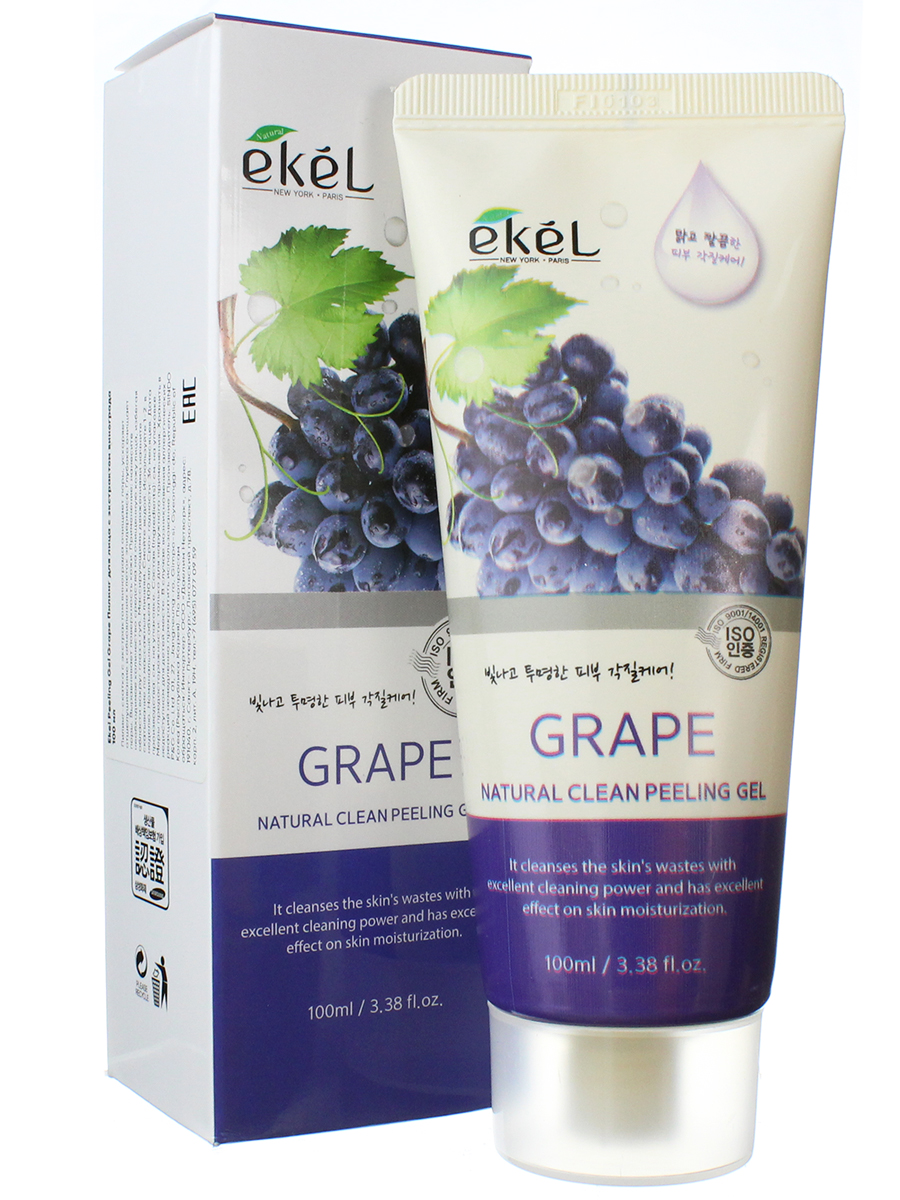 Пилинг для лица с экстрактом винограда Ekel Peeling Gel Grape 100 мл ekel крем для лица ампульный c лифтинг эффектом с коллагеном collagen ampoule cream 50