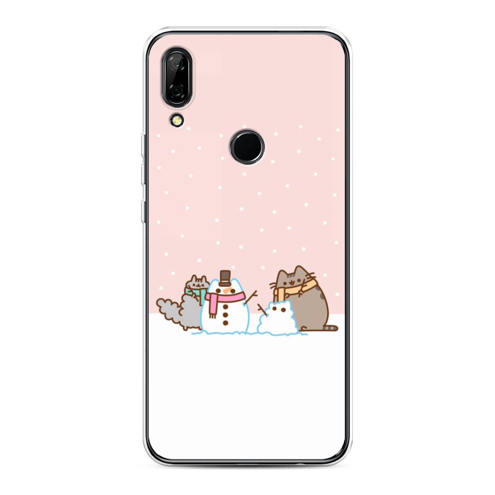 

Чехол для Honor 9X/Huawei P Smart Z "Котики в снегу", Розовый;белый;серый, 69450-5
