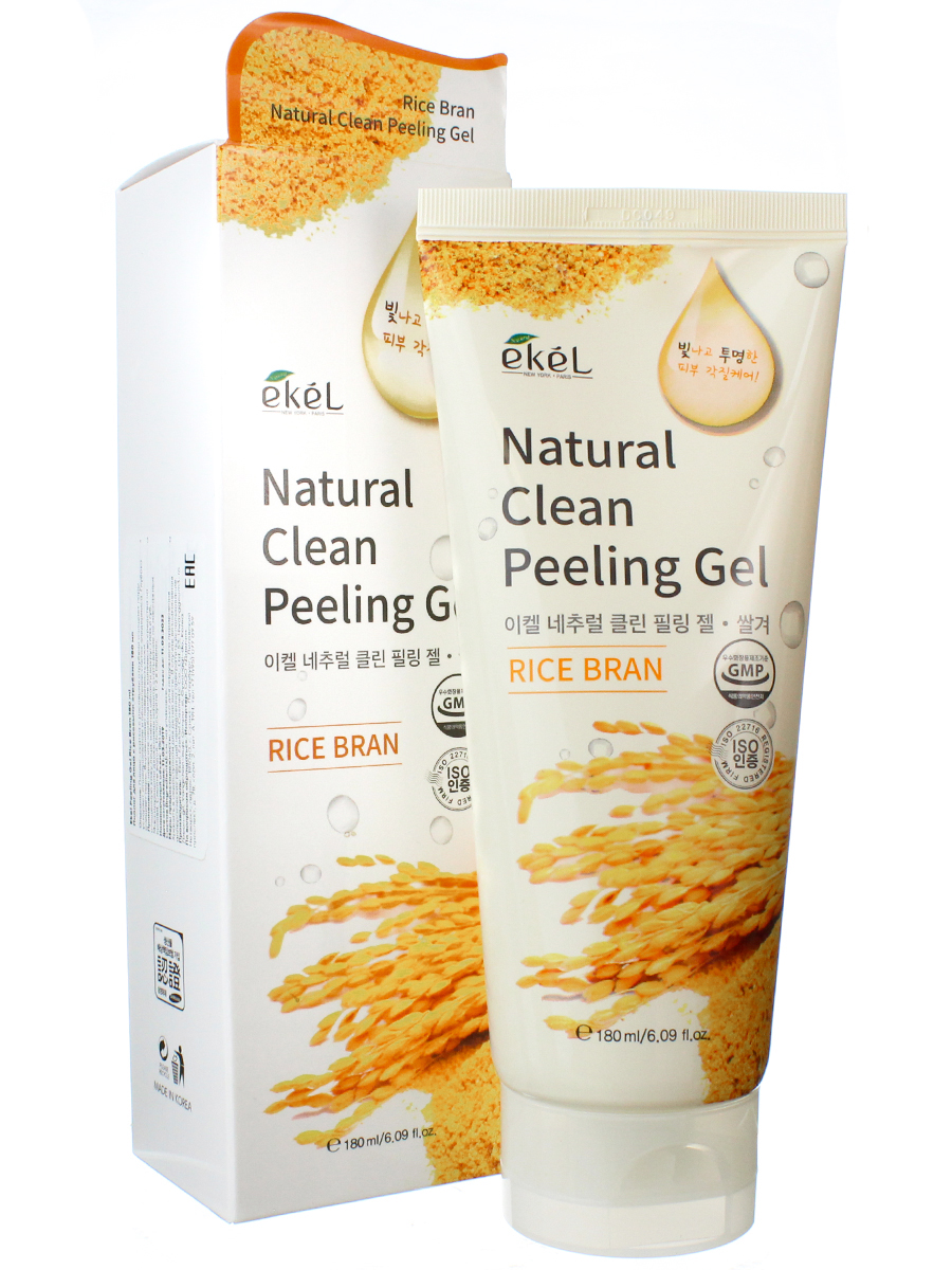 фото Пилинг для лица с рисовыми отрубями ekel peeling gel rice bran 180 мл