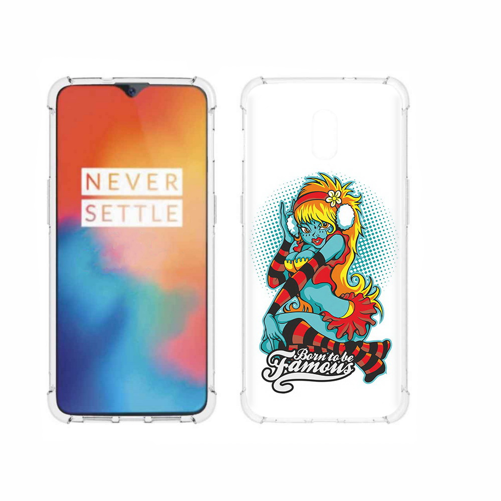 

Чехол MyPads Tocco для OnePlus 6T нарисованная девушка в наушниках, Прозрачный, Tocco